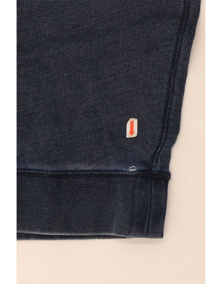 Wrangler Mens Graphic Sweatshirt Jumper Large Navy Blue Cotton