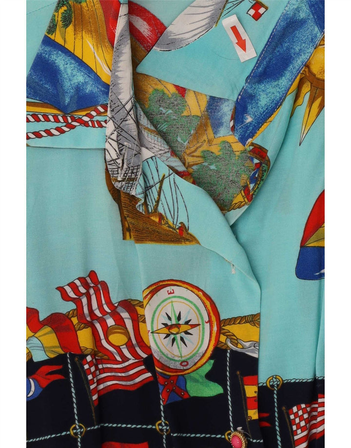 Vintage Womens Abstract Pattern Shirt UK 14 Medium Multicoloured Geometric