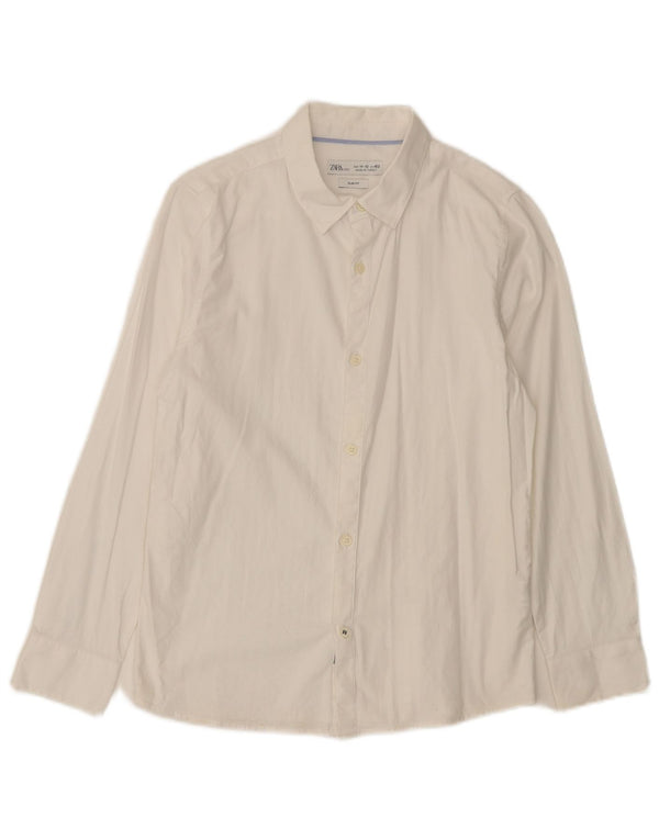 Zara Boys Slim Fit Shirt 11-12 Years White Cotton