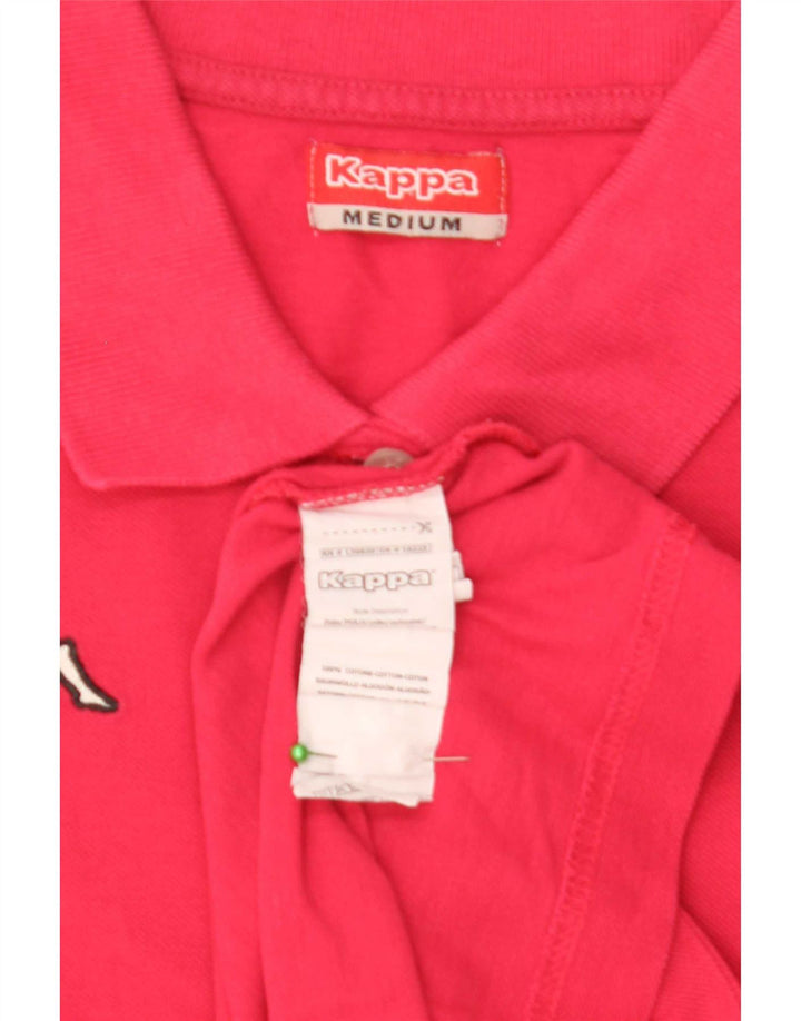 Kappa Womens Polo Shirt UK 12 Medium Pink Cotton