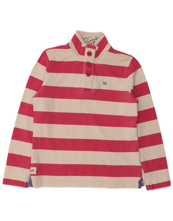 Crew Clothing Womens Oversized Sweatshirt Jumper UK 10 Small Pink Striped