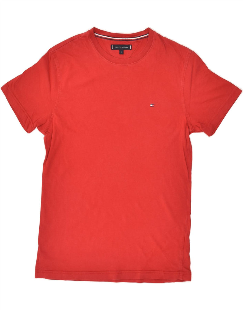 TOMMY HILFIGER Mens T-Shirt Top Small Red Cotton | Vintage Tommy Hilfiger | Thrift | Second-Hand Tommy Hilfiger | Used Clothing | Messina Hembry 