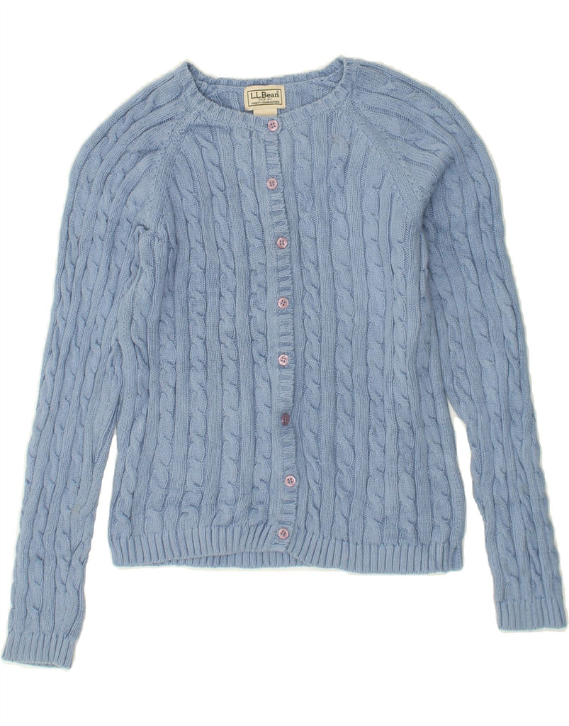 L.L.BEAN Womens Cardigan Sweater UK 6 XS Blue Cotton | Vintage L.L.Bean | Thrift | Second-Hand L.L.Bean | Used Clothing | Messina Hembry 
