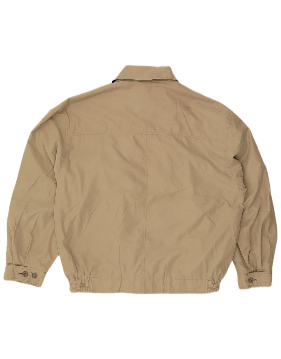 Marks & Spencer Mens Loose Fit Bomber Jacket UK 38 Medium Beige Polyester