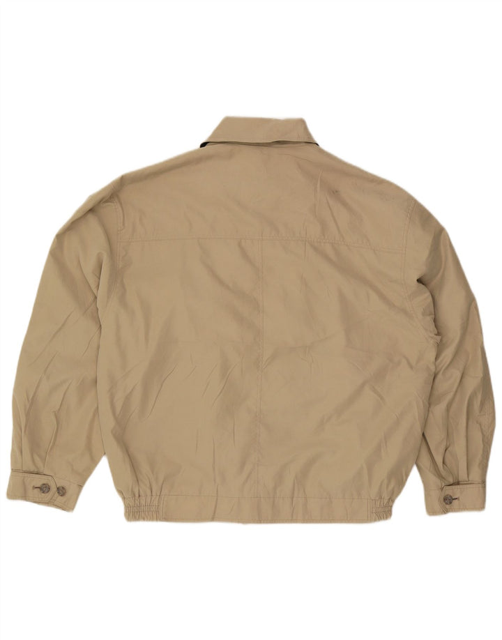 Marks & Spencer Mens Loose Fit Bomber Jacket UK 38 Medium Beige Polyester