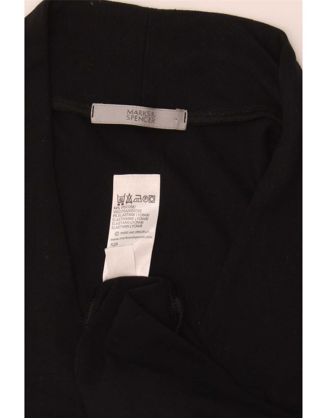 Marks & Spencer Womens Vest Top UK 16 Large  Black Viscose