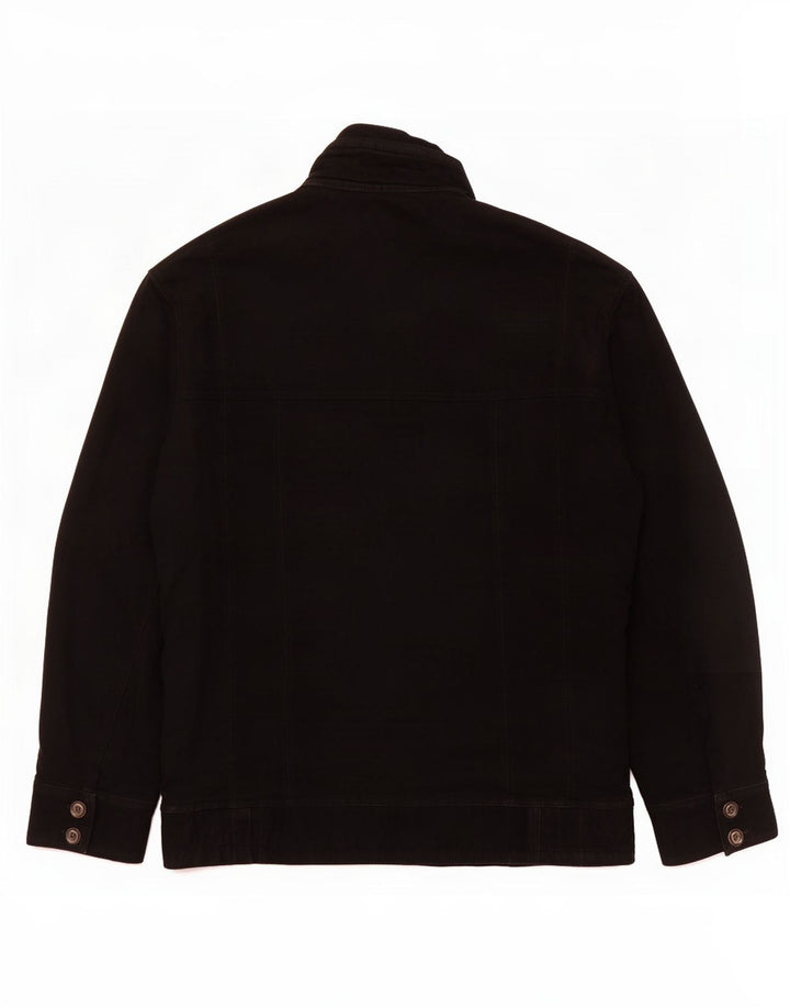 Vintage Mens Bomber Suede Jacket UK 38 Medium Black