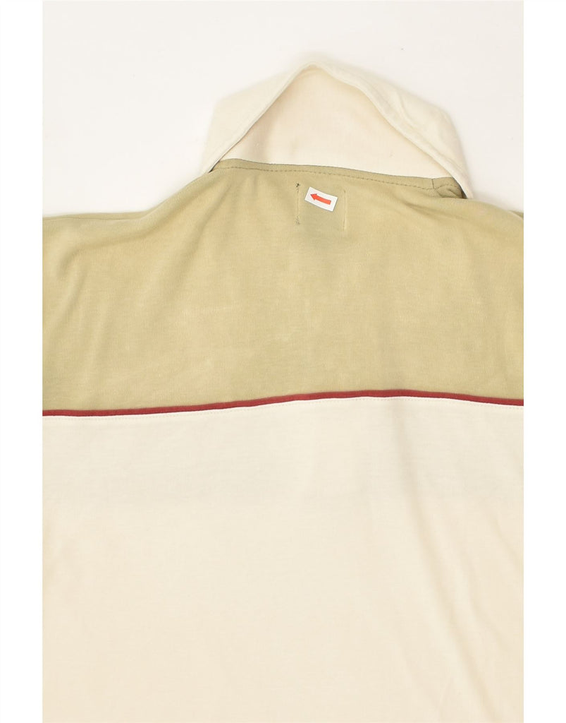 LEE Mens Polo Shirt Medium Beige Colourblock | Vintage Lee | Thrift | Second-Hand Lee | Used Clothing | Messina Hembry 