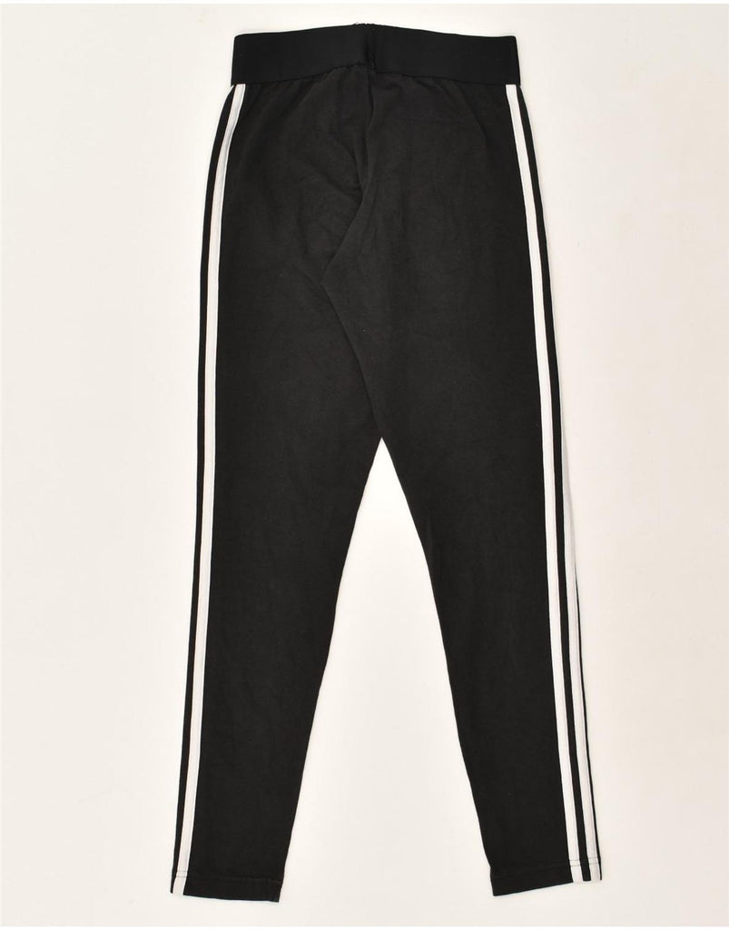 ADIDAS Womens Leggings UK 10 Small Black | Vintage Adidas | Thrift | Second-Hand Adidas | Used Clothing | Messina Hembry 