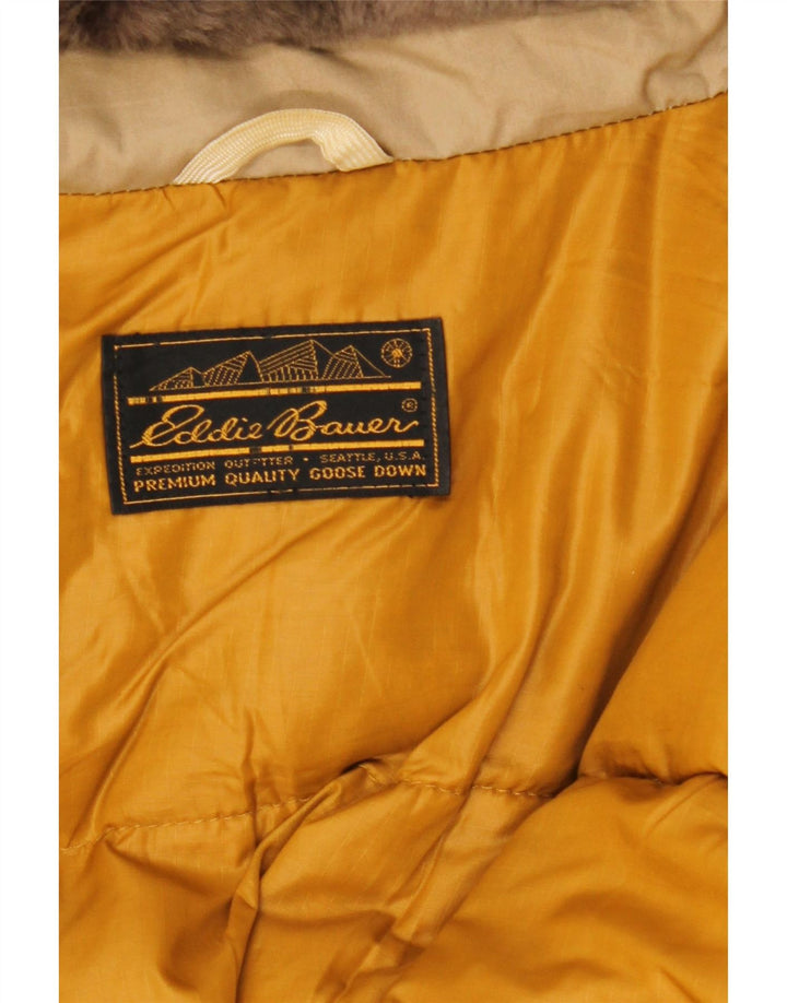 Eddie Bauer Mens Hooded Padded Jacket UK 42 XL Beige