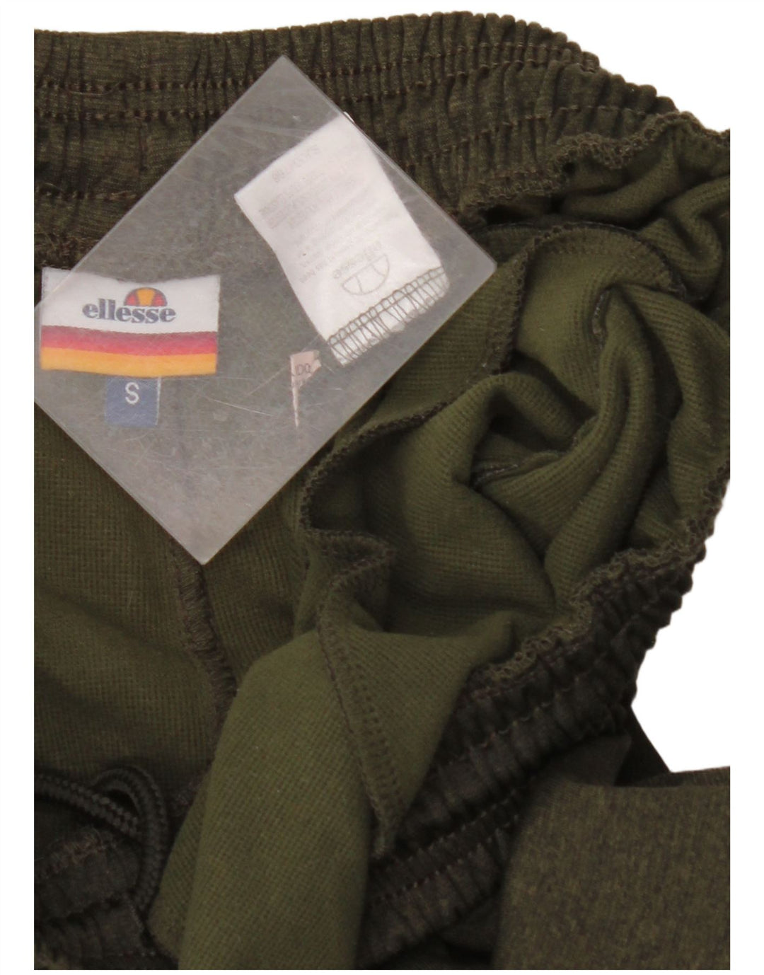 ELLESSE Mens Tracksuit Trousers Joggers Small  Khaki Colourblock Polyester