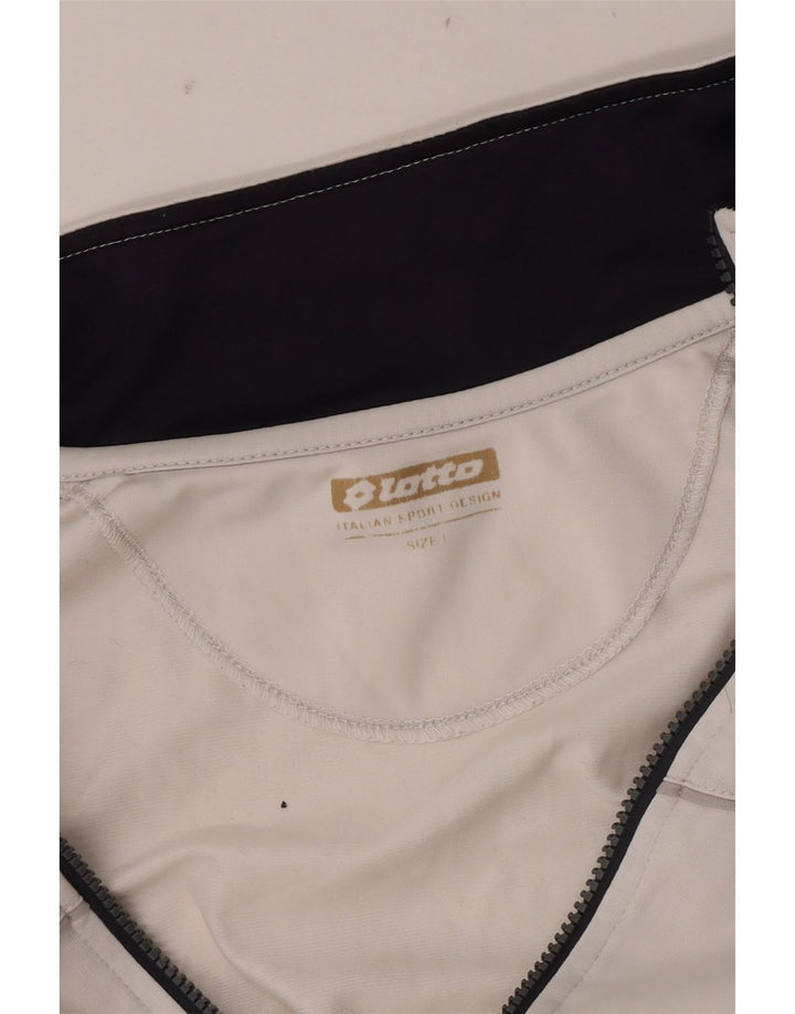 Lotto Mens Tracksuit Top Jacket Large White Colourblock