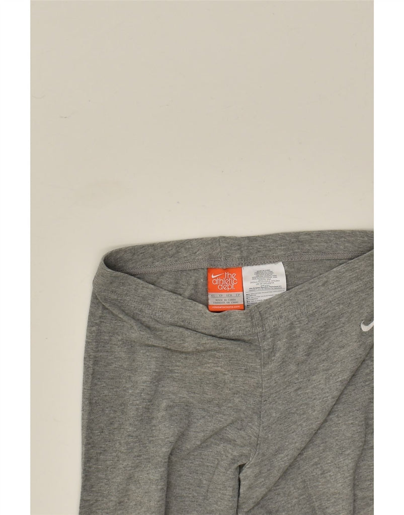 NIKE Womens Leggings UK 6 XS  Grey Cotton | Vintage Nike | Thrift | Second-Hand Nike | Used Clothing | Messina Hembry 