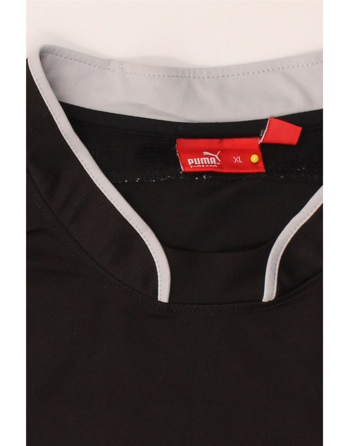 PUMA Womens T-Shirt Top UK 18 XL Black Vintage Puma and Second-Hand Puma from Messina Hembry 