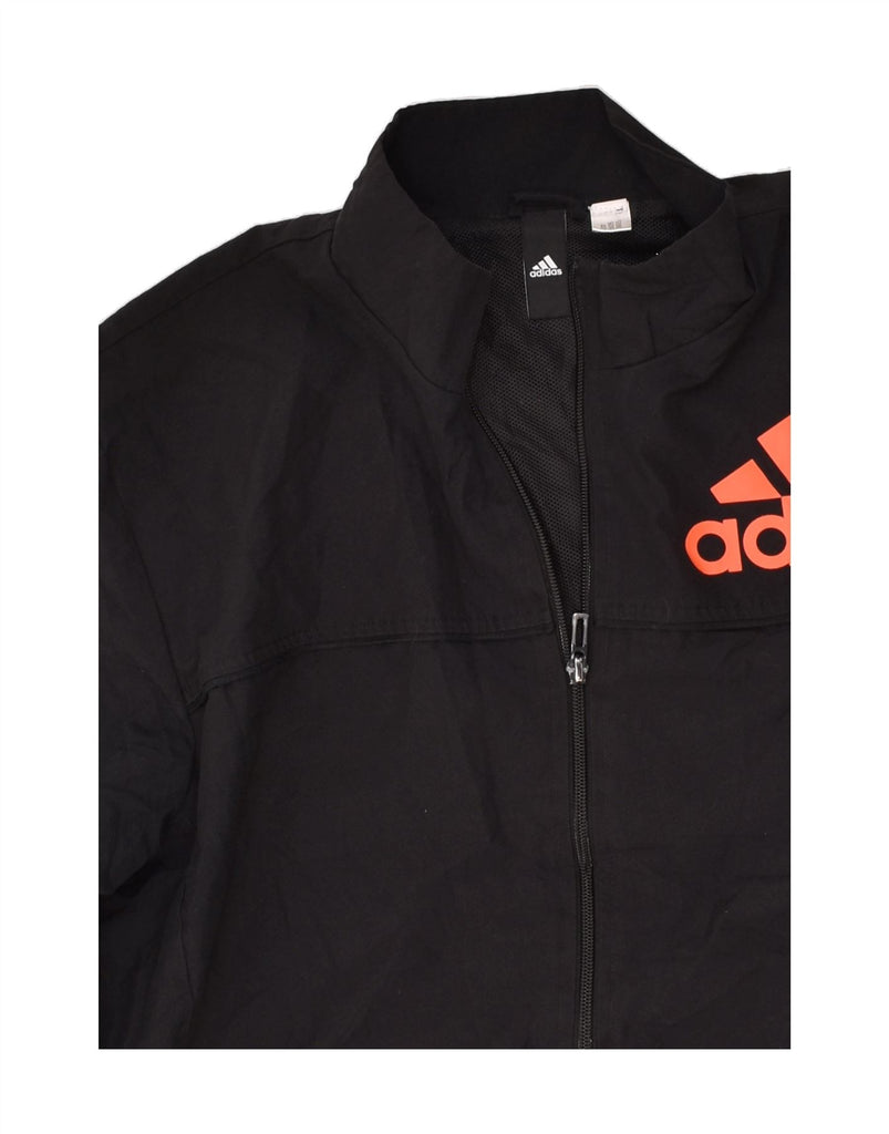 ADIDAS Mens Graphic Tracksuit Top Jacket Medium Black | Vintage Adidas | Thrift | Second-Hand Adidas | Used Clothing | Messina Hembry 
