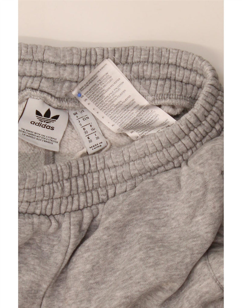 ADIDAS Womens Graphic Tracksuit Trousers Joggers UK 4 XS Grey Polyester Vintage Adidas and Second-Hand Adidas from Messina Hembry 