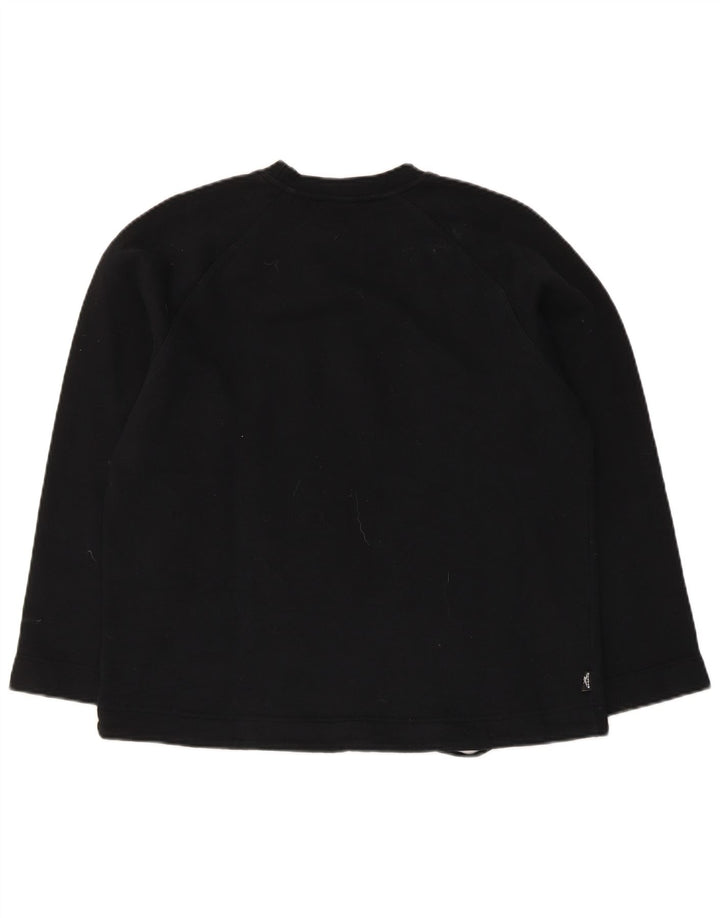 Reebok Womens Sweatshirt Jumper UK 12 Medium Black Cotton