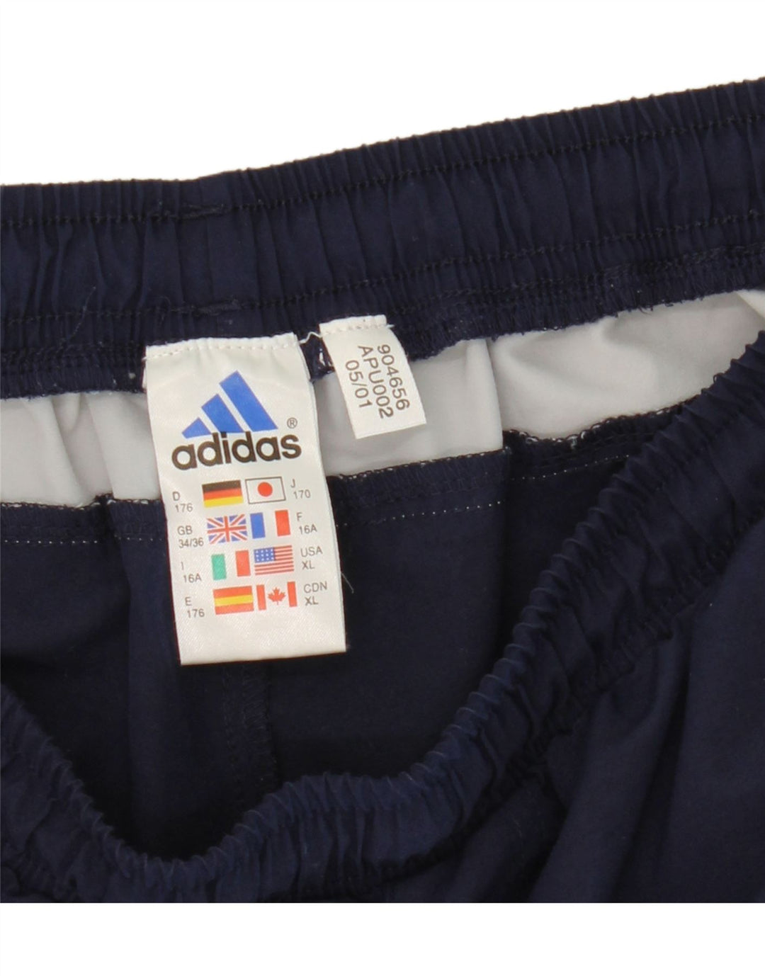 Adidas Boys Tracksuit Trousers 15-16 Years  Navy Blue Colourblock Polyester