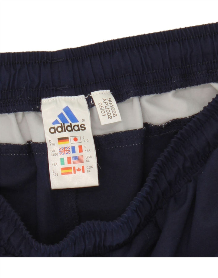 Adidas Boys Tracksuit Trousers 15-16 Years  Navy Blue Colourblock Polyester