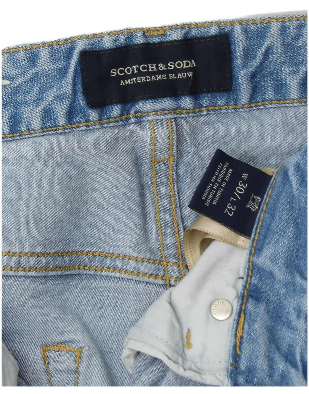 Scotch & Soda Mens Ralston Slim Jeans W30 L32 Blue Cotton