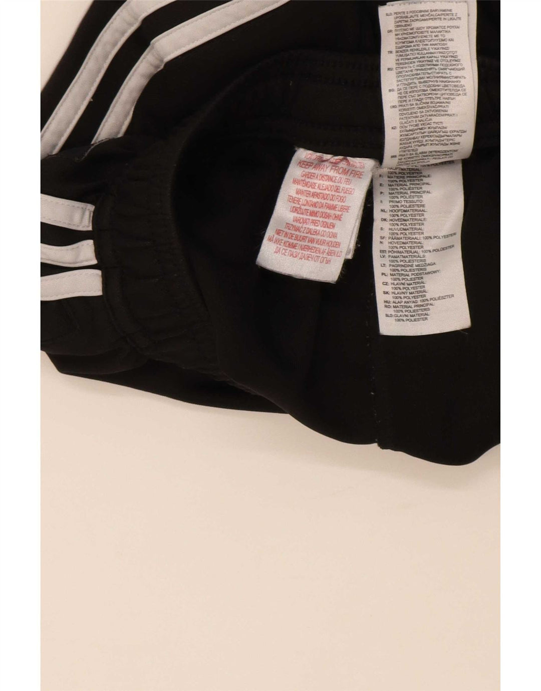 Adidas Boys Tracksuit Trousers 11-12 Years Black Polyester