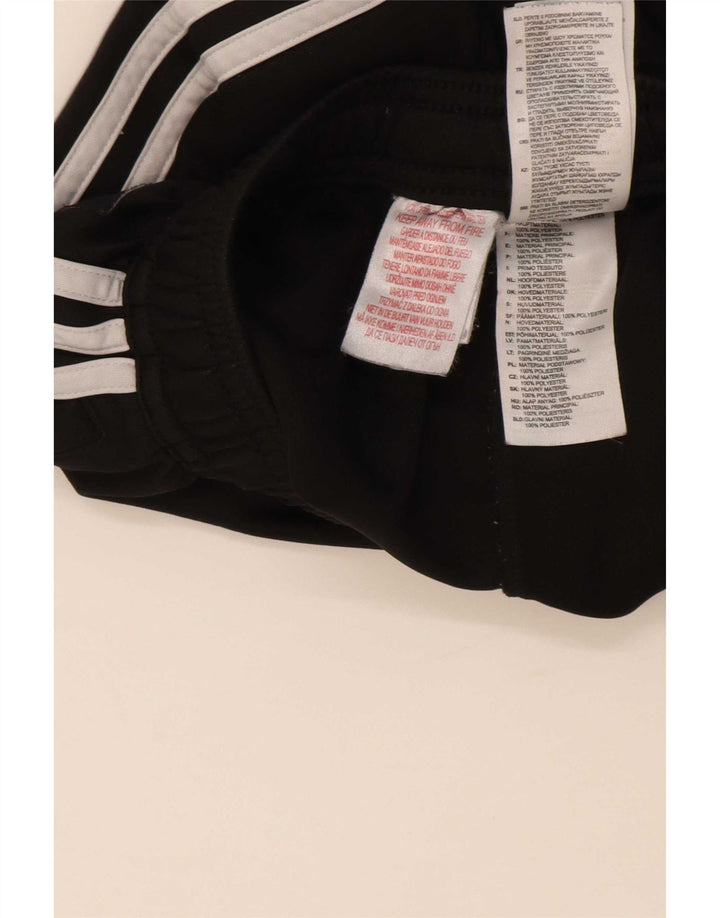 Adidas Boys Tracksuit Trousers 11-12 Years Black Polyester