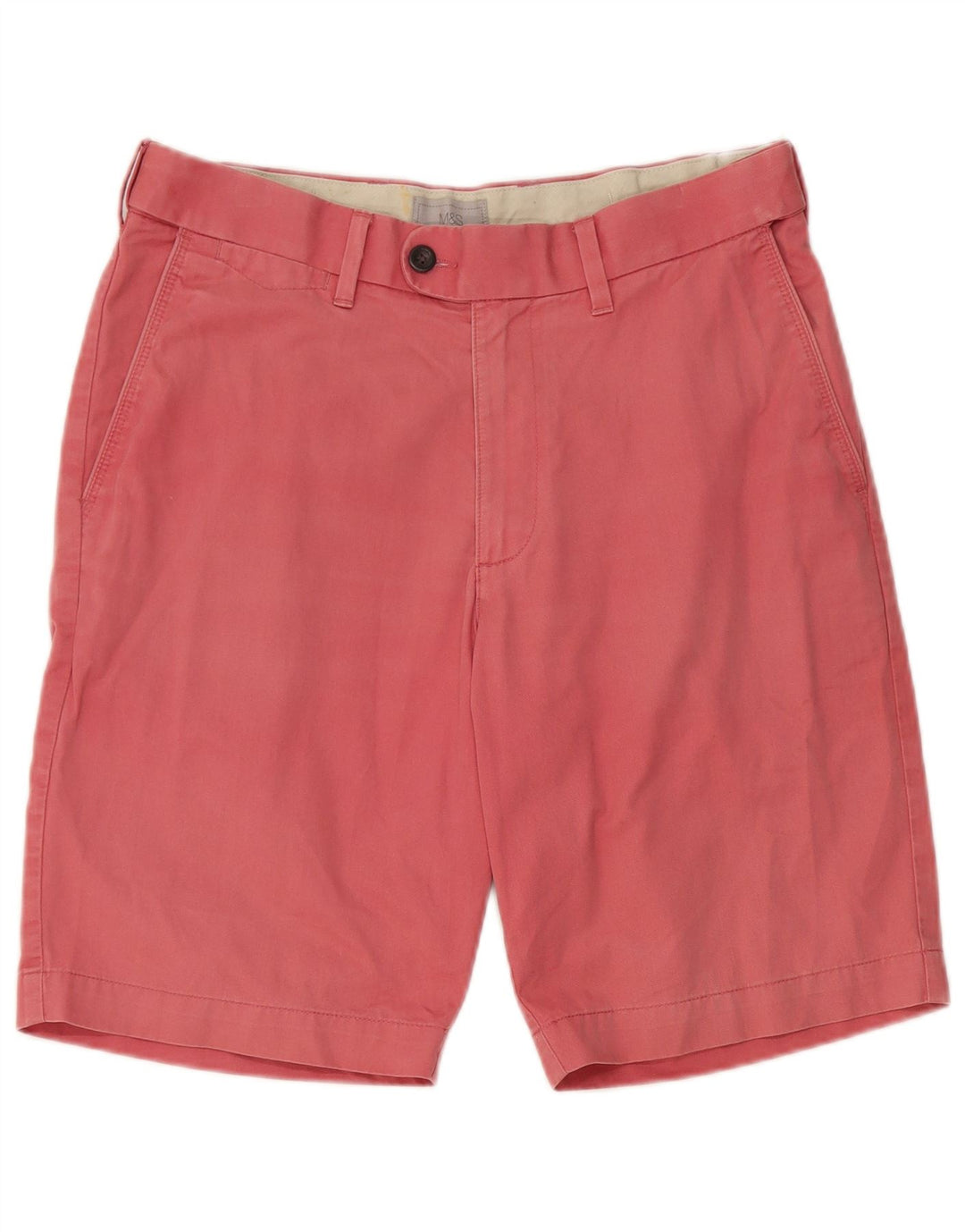 Marks & Spencer Mens Chino Shorts W32 Medium  Red Cotton