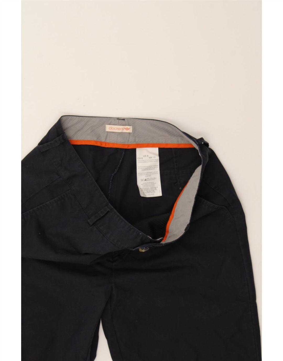 DOCKERS Womens Chino Shorts US 8 Medium W32  Navy Blue Cotton Vintage Dockers and Second-Hand Dockers from Messina Hembry 