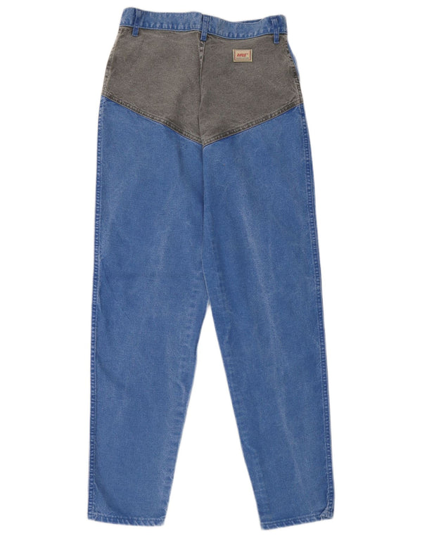 Rifle Womens Tapered Jeans UK 14 Medium W26 L30 Blue Colourblock Cotton