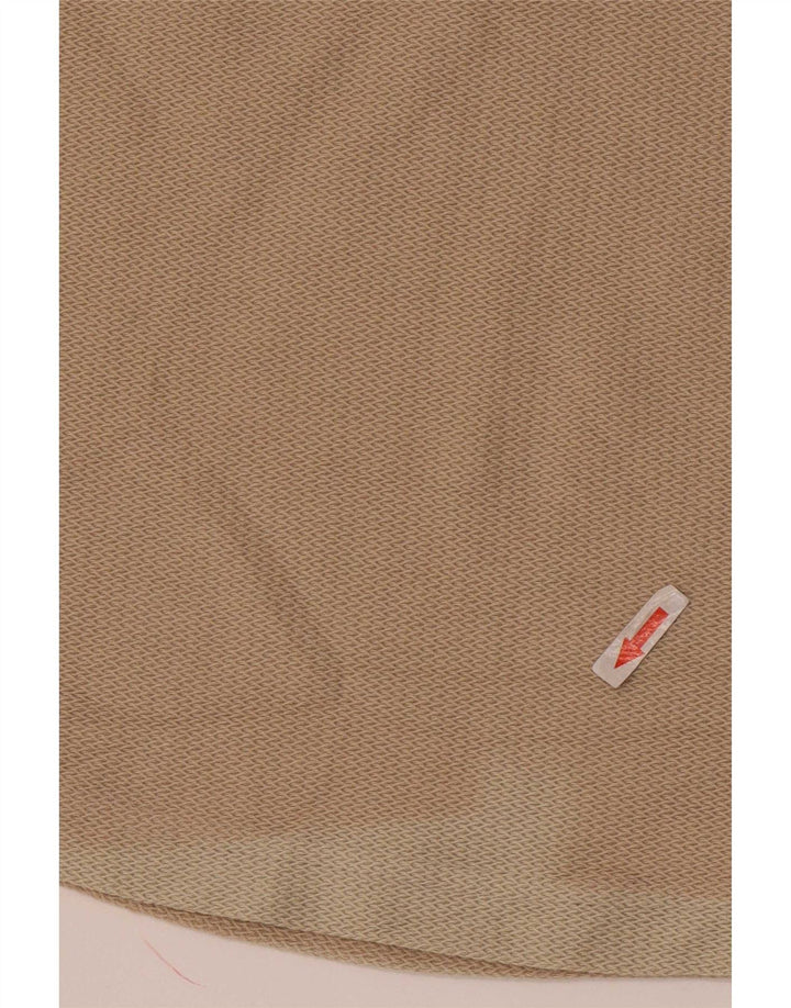 Zara Mens T-Shirt Top Medium Beige Cotton