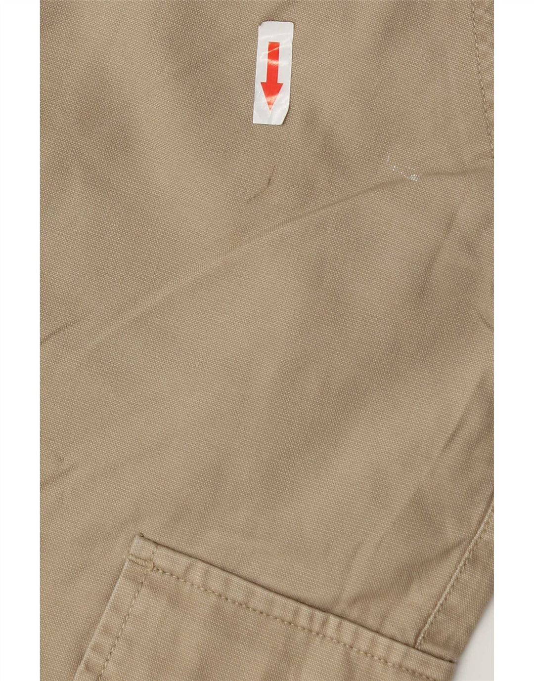 Zara Mens Cargo Shorts EU 42 Large W32  Beige Cotton