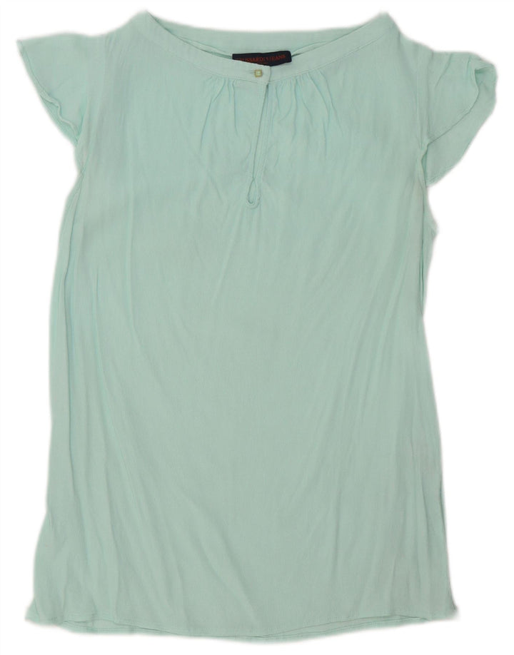 Trussardi Jeans Womens Blouse Top IT 42 Medium Green