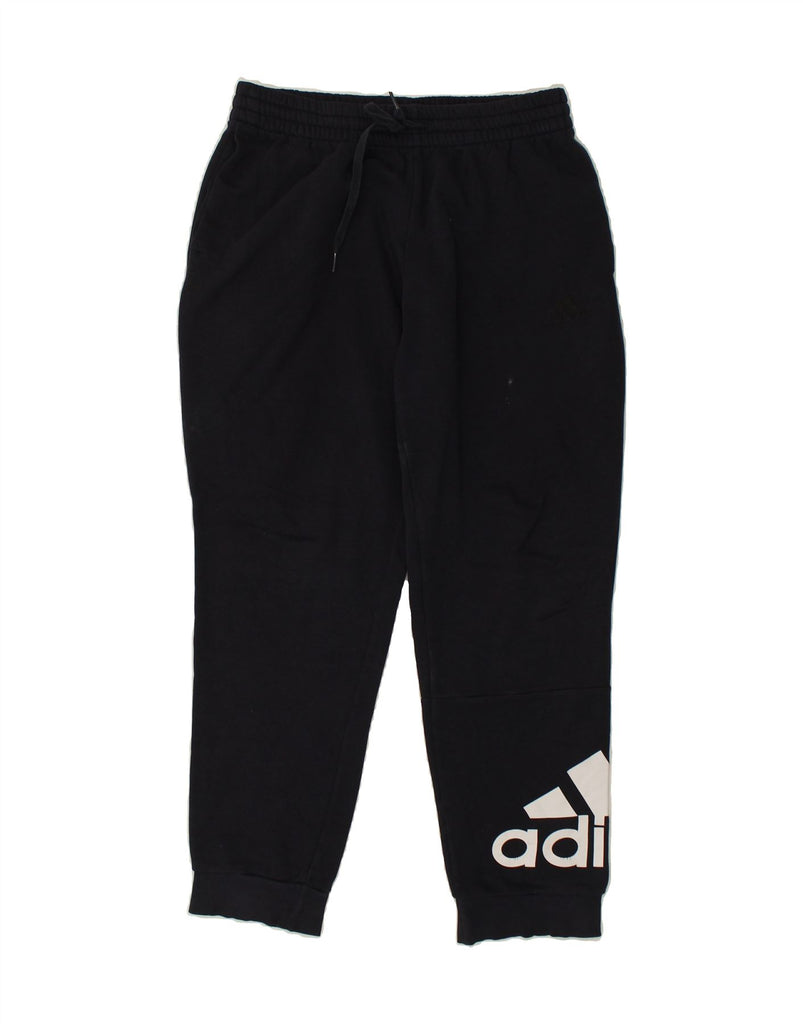 ADIDAS Mens Graphic Tracksuit Trousers Joggers Medium Navy Blue Cotton Vintage Adidas and Second-Hand Adidas from Messina Hembry 