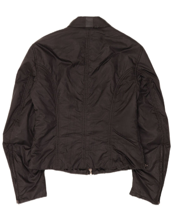 Belstaff Womens Biker Jacket IT 46 Large Black Polyamide