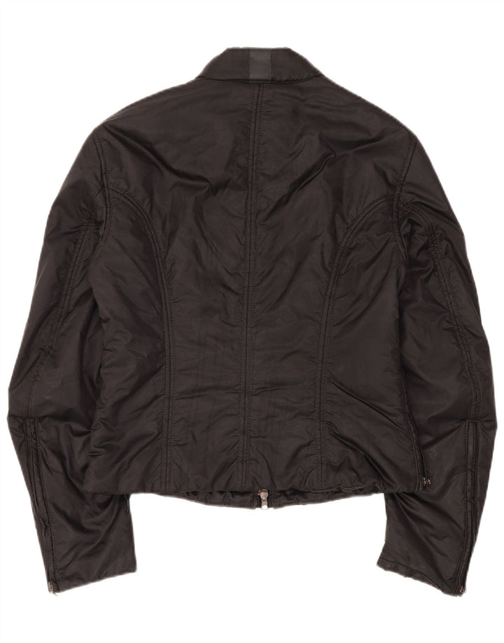 Belstaff Womens Biker Jacket IT 46 Large Black Polyamide