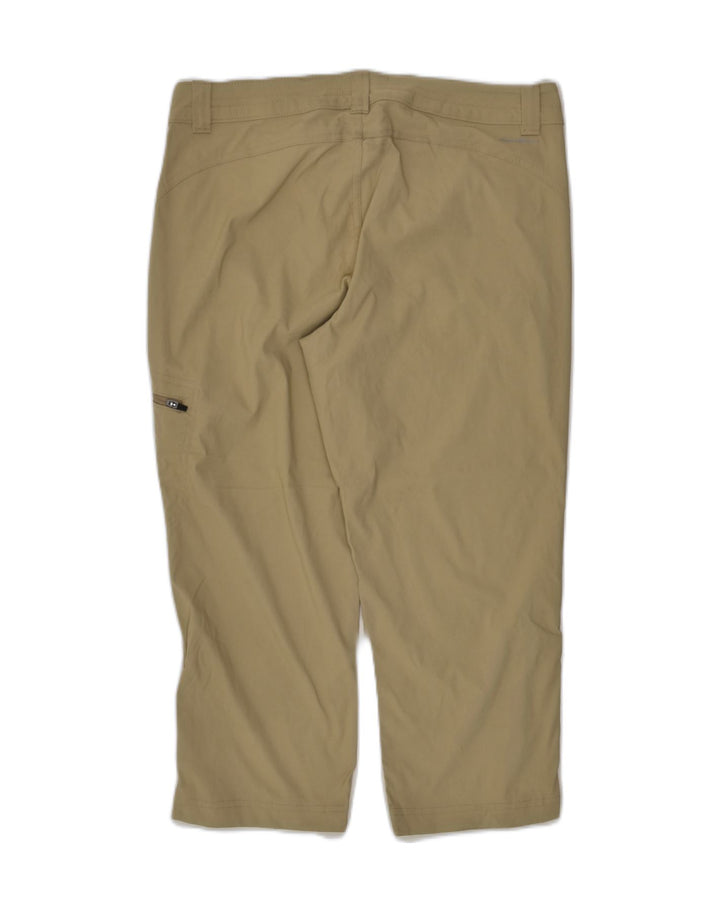 EDDIE BAUER Womens Straight Capri Trousers US 6 Medium W30 L20 Grey Nylon | Vintage Eddie Bauer | Thrift | Second-Hand Eddie Bauer | Used Clothing | Messina Hembry 