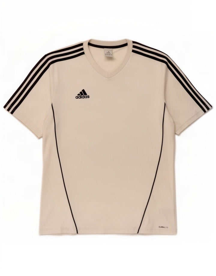 Adidas Mens Climalite T-Shirt Top Large White Polyester