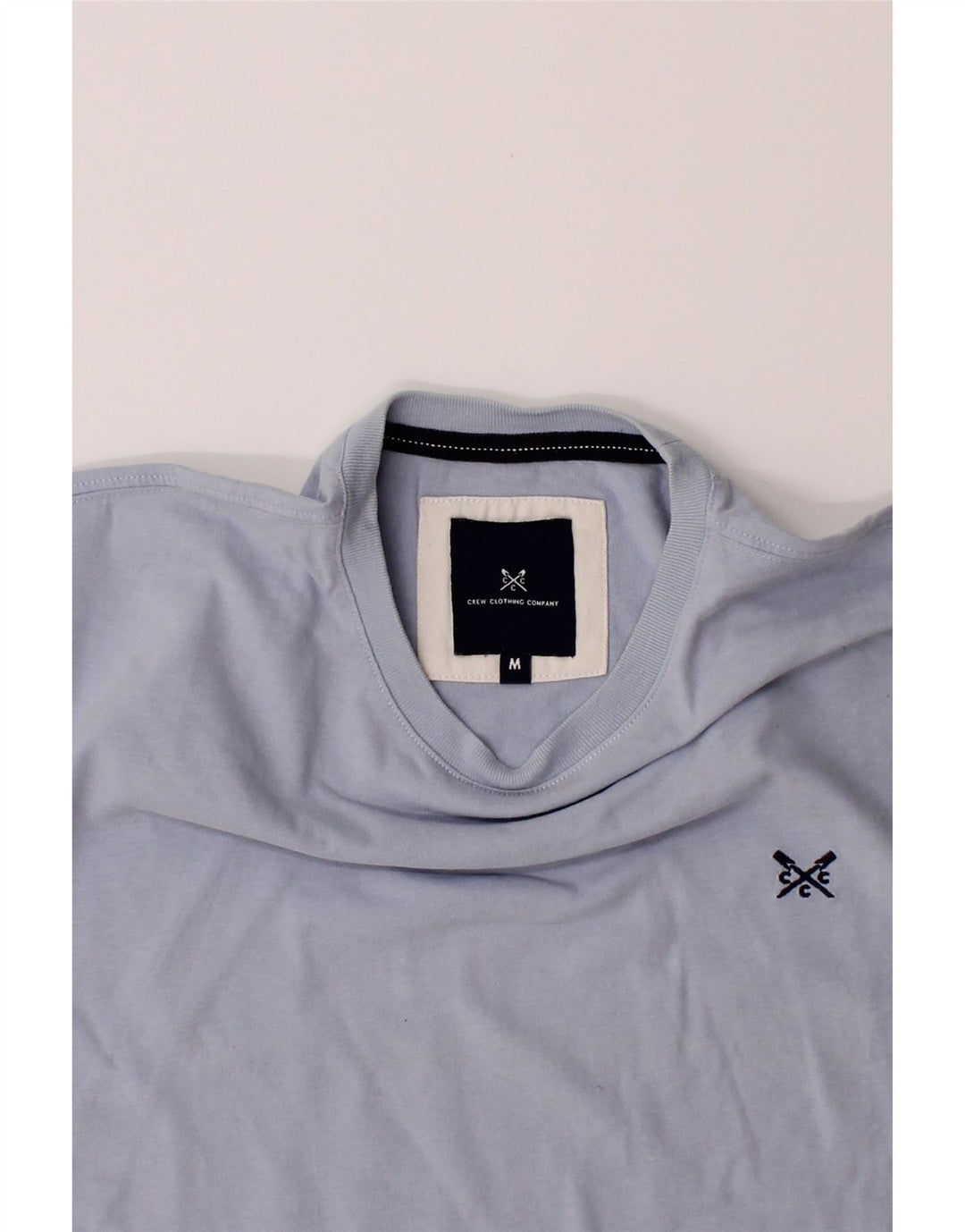 CREW CLOTHING Mens T-Shirt Top Medium Blue Cotton Vintage Crew Clothing and Second-Hand Crew Clothing from Messina Hembry 