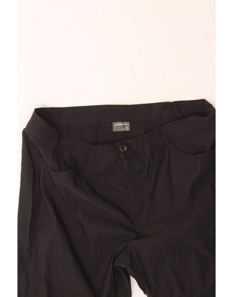 EDDIE BAUER Womens Capri Cargo Trousers US 16 2XL W34 L20 Black Nylon Vintage Eddie Bauer and Second-Hand Eddie Bauer from Messina Hembry 