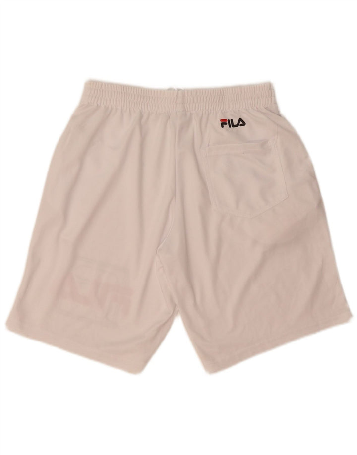 Fila Mens Graphic Sport Shorts XS  White Polyester