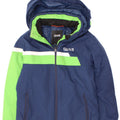 Colmar Boys Hooded Padded Jacket 9-10 Years Navy Blue Colourblock Polyester