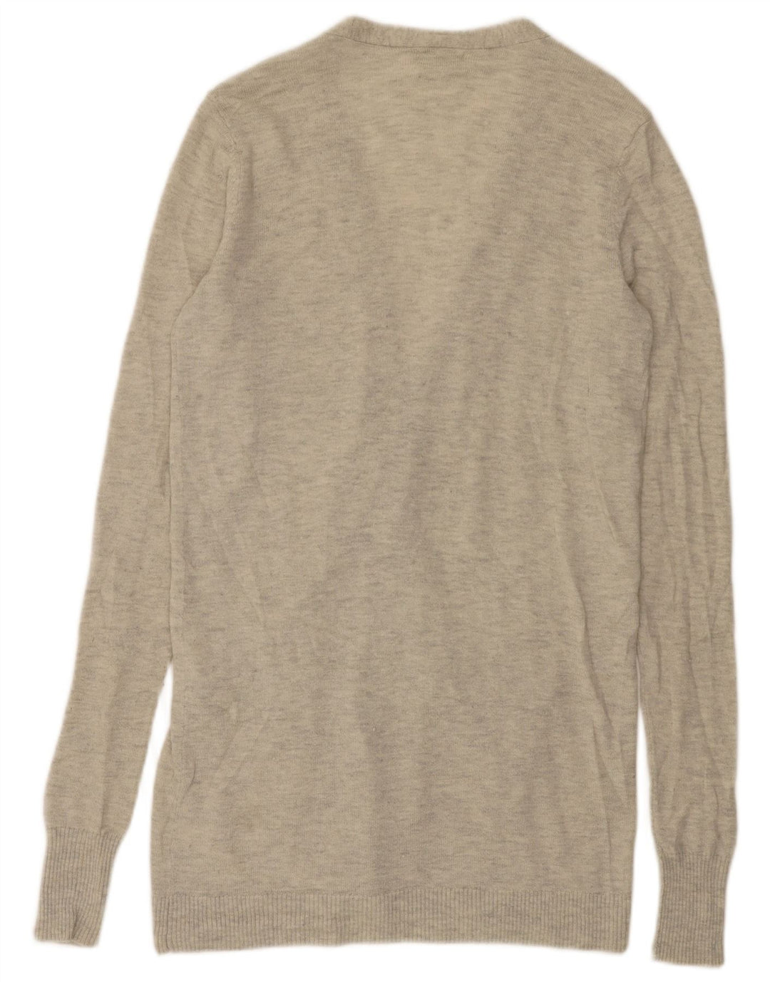 Fat Face Womens Longline Open Cardigan Sweater UK 10 Small Grey Flecked
