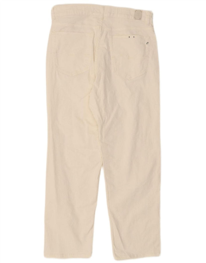 REPLAY Mens Mom Straight Jeans W31 L26 White Cotton