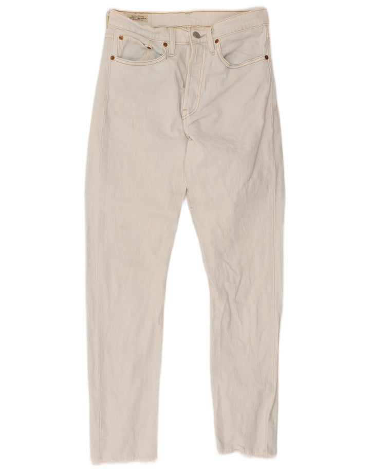 Levi's Womens 501 Slim Jeans W27 L28 White Cotton