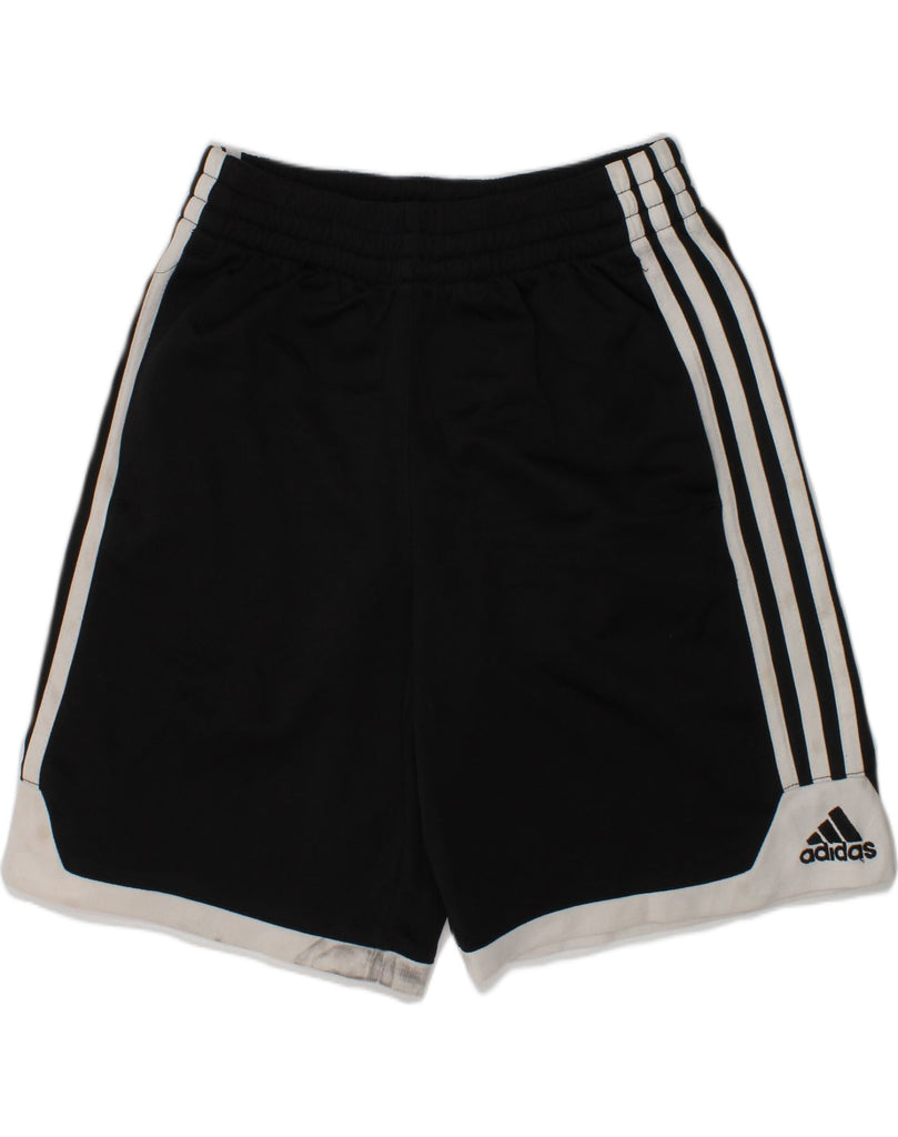 ADIDAS Boys Sport Shorts 7-8 Years Small Black Polyester | Vintage Adidas | Thrift | Second-Hand Adidas | Used Clothing | Messina Hembry 