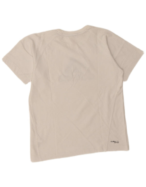 Adidas Boys Clima 365 Graphic T-Shirt Top 13-14 Years White Cotton