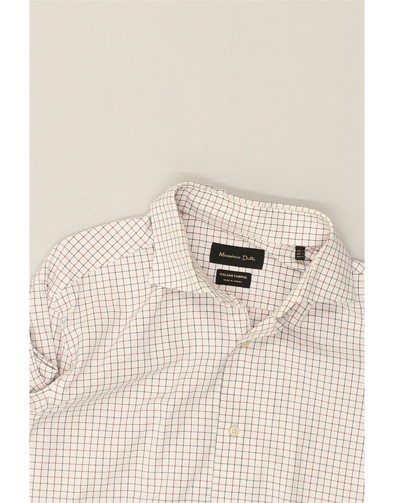 MASSIMO DUTTI Mens Shirt Size 41 16 Large Off White Check | Vintage Massimo Dutti | Thrift | Second-Hand Massimo Dutti | Used Clothing | Messina Hembry 