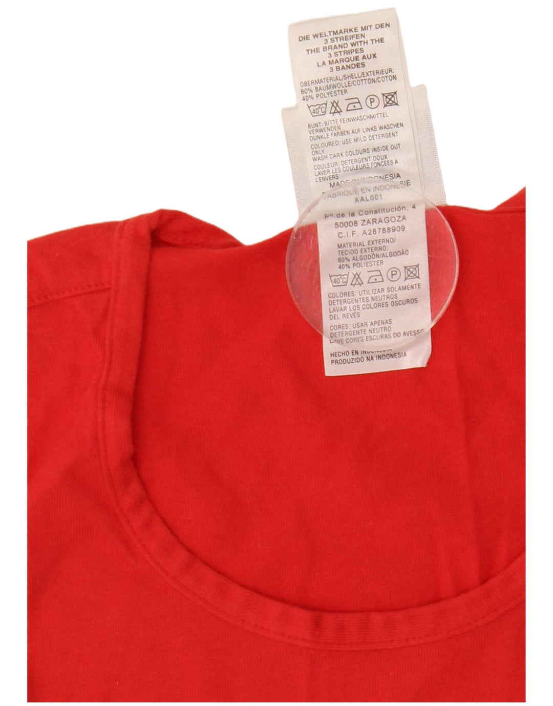 Adidas Mens Vest Top UK 36/38 Small Red Cotton