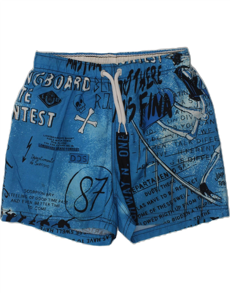 SCORPION BAY Boys Graphic Sport Shorts 13-14 Years XL Blue Polyester | Vintage Scorpion Bay | Thrift | Second-Hand Scorpion Bay | Used Clothing | Messina Hembry 