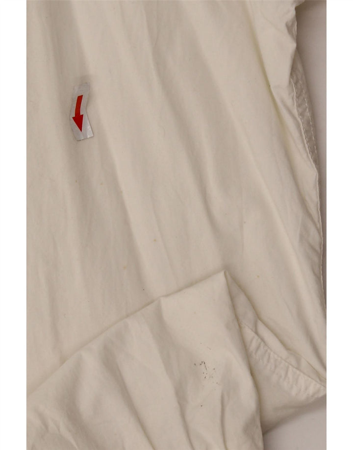 Sergio Tacchini Womens Crop Bomber Jacket UK 10 Small White Polyester